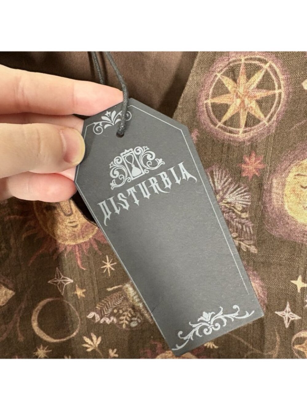 Disturbia Brown Celestial Print Mini Dress - Picture 11 of 16